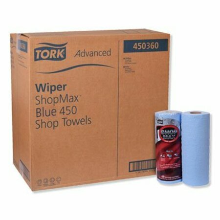 ESSITY PROFESSIONAL HYGIENE N.A. Tork, ADVANCED SHOPMAX WIPER 450, 11 X 9.4, BLUE, 30PK 450360